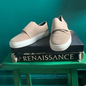 ZCD Tan Suede Italian leather sneakers EUC size 10